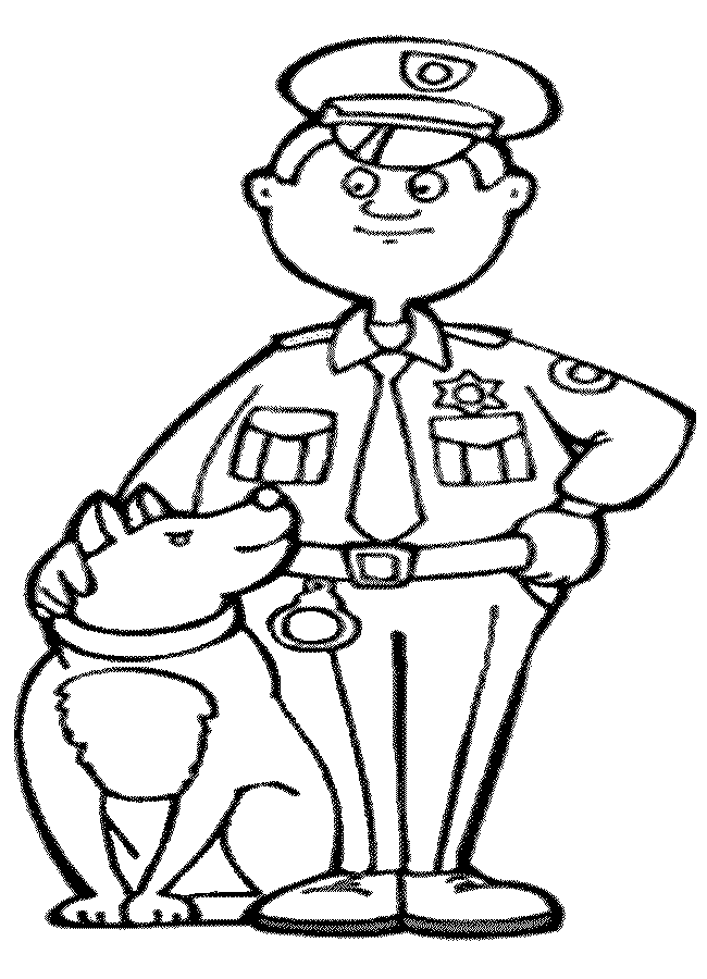 fireman and policeman coloring pages - photo #9